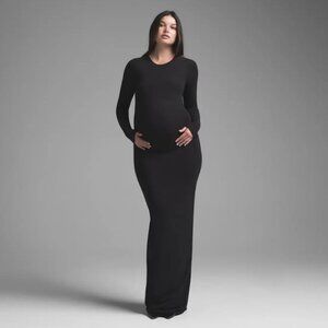 FITS EVERYBODY MATERNITY LONG SLEEVE DRESS | ONYX